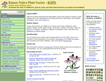 Tablet Screenshot of kansasnativeplantsociety.org